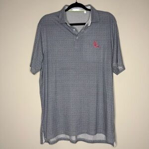 TASC Performance Ole Miss College Football Golf Grey Atheleisure Polo Shirt
